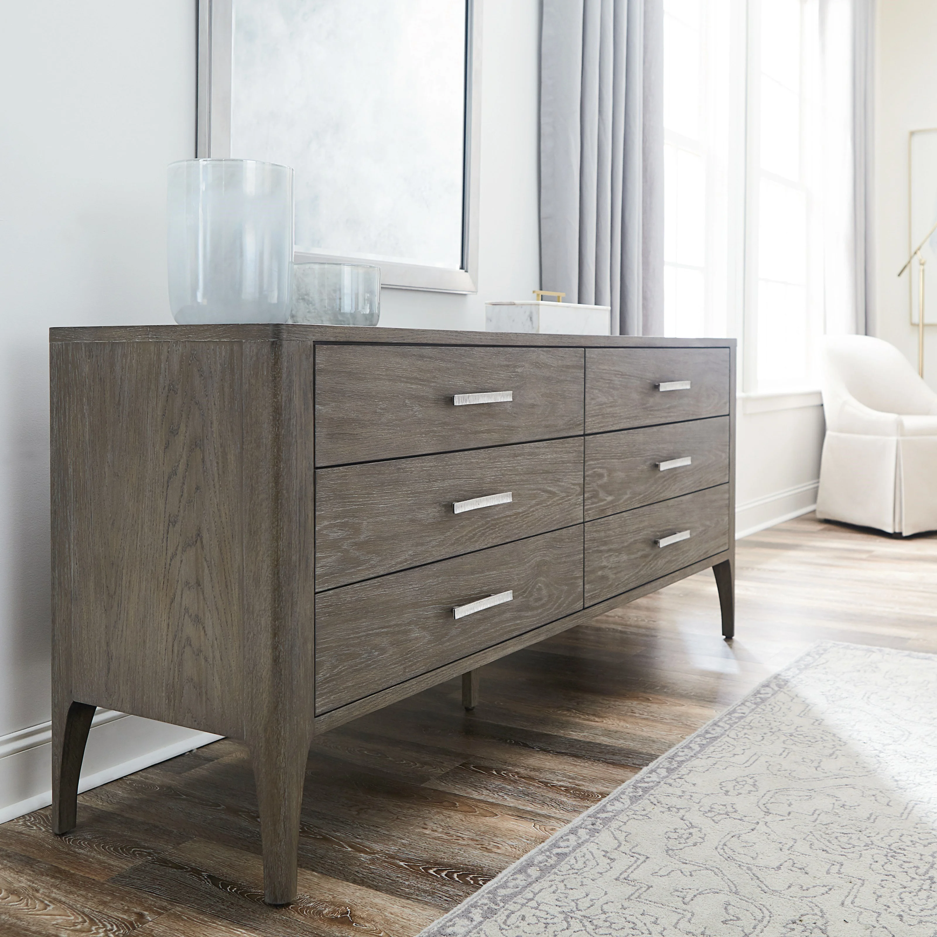 Bassett Modern Astor and Rivoli 27230237 Modern Dresser with Self